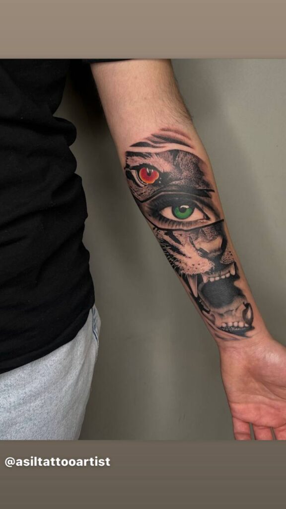 Realistik ve cover-up dövme çalışması 7 — Asil Tattoo İzmir